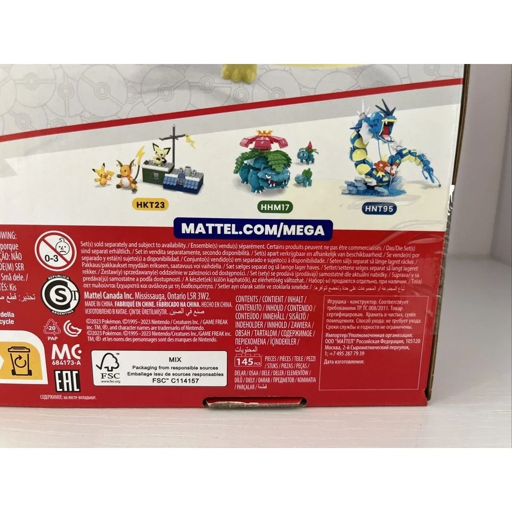 Pokemon Mega Build Vulpix & Ninetales Evolution Set 145 Pieces, Brand New‎